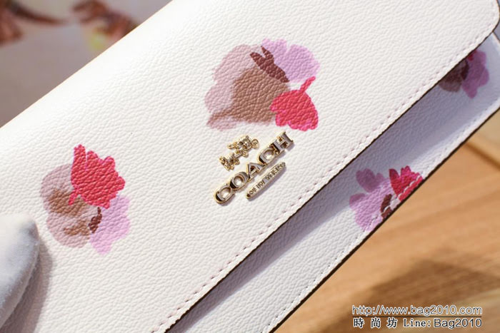 COACH蔻馳 53747# 女士信封錢包 簡單優雅 卡位/零錢位齊全 時尚按扣  Chz1388